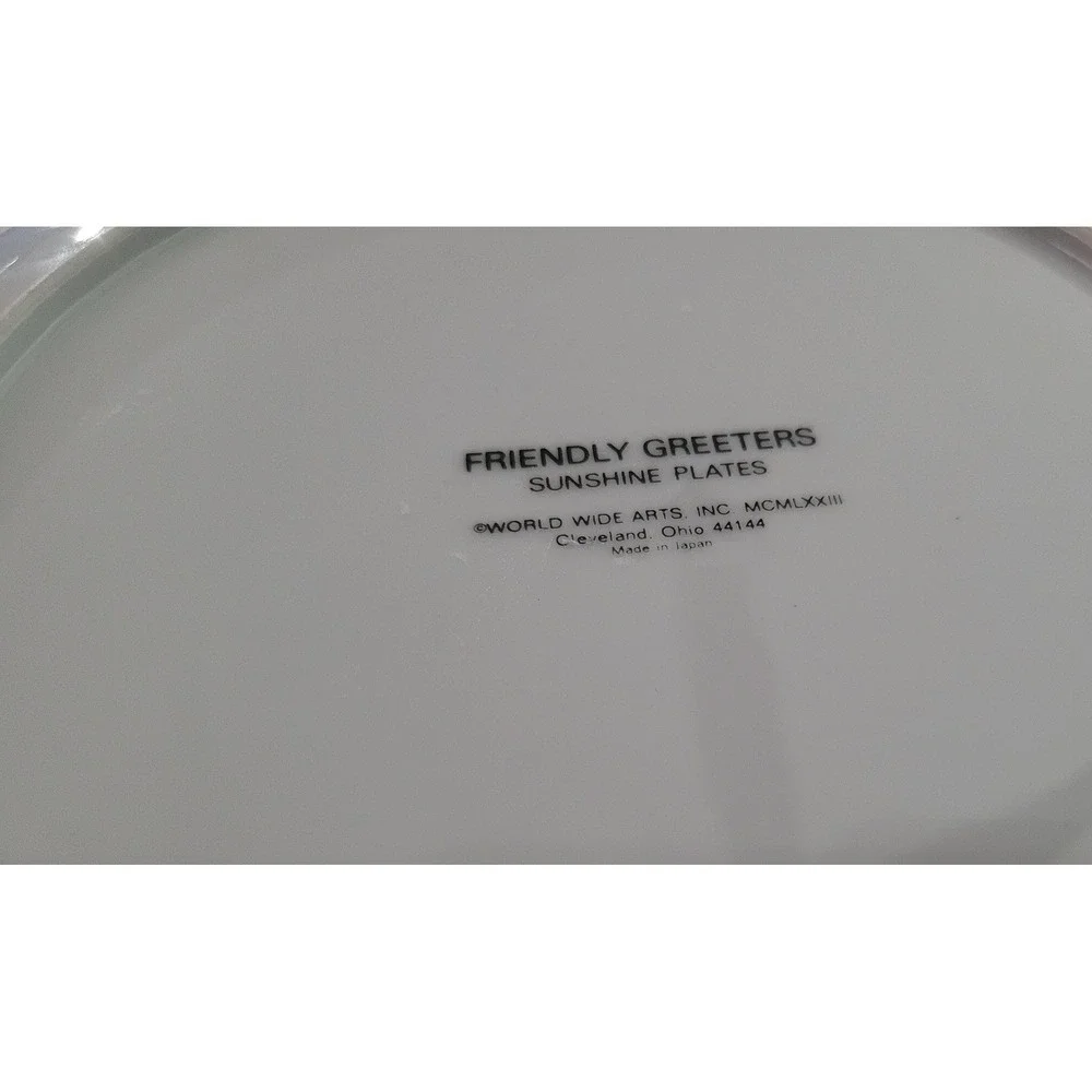 Friendly Greeters Sunshine, Plate Have A Nice Day, by Pete Hawley, decor plate‎